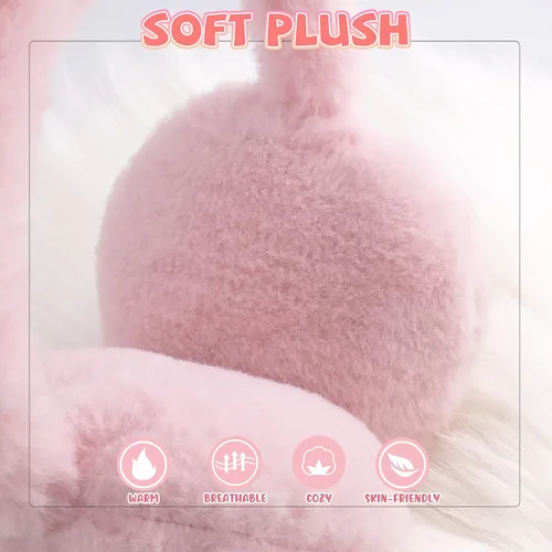 Miniatura 2 de XIAOHAWANG Orejeras de invierno para niños y niñas, orejeras cálidas para bebés y niños, calentador de orejas acolchado de felpa