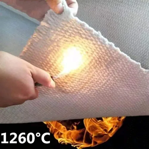 Miniatura 5 de La manta a prueba de fuego de tela de fibra de cerámica es resistente a altas temperaturas de 2,300.0 °F soldadura escoria calor incombustible