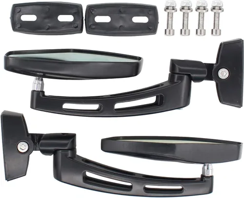 Miniatura 2 de NewYall Par negro Racing espejo retrovisor doble ajuste Sport Bike espejo lateral para Kawasaki para Suzuki para Honda CBR 250 600 929 954 1000 GSXR