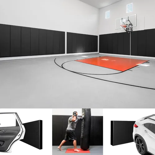 Miniatura 12 de Almohadilla de pared para gimnasio, protector de pared para cancha de baloncesto, alfombrilla protectora de pared de espuma de 2 pulgadas de grosor