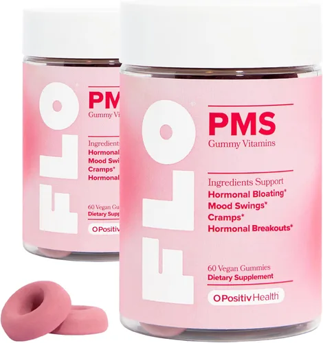 Miniatura 5 de Gomitas O Positiv FLO para SPM de las Mujeres - Alivio Proactivo del SPM - Se enfoca en los brotes hormonales, la hinchazón, los calambres
