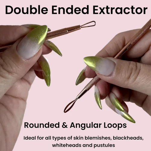 Miniatura 5 de 2 Herramienta profesional de acero inoxidable para eliminar puntos negros, herramienta extractor de manchas – acné, piel, nariz, cara, zona