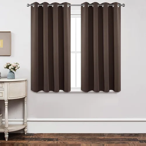 Miniatura 71 de Joydeco - Juego de 2 paneles de cortinas opacas de 63 pulgadas, 2 cortinas largas con aislamiento térmico burg, cortinas de oscurecimiento
