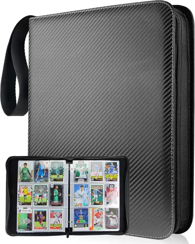 Carpeta de 900 tarjetas de 9 bolsillos, bolsillo de doble cara con hojas extraíbles, carpeta de tarjetas de poliuretano, carpeta de tarjetas para