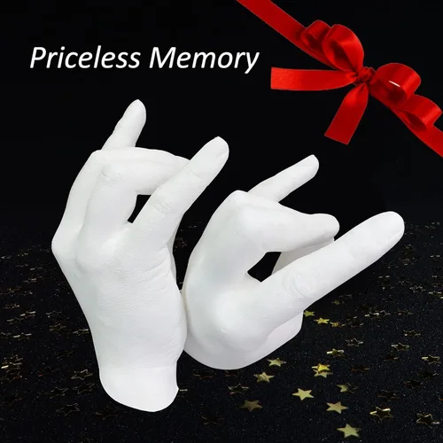 Miniatura 5 de Kit de fundición a mano familiar para parejas y kit de moldeo manual para parejas para actividades navideñas, kits de moldes de mano para adultos