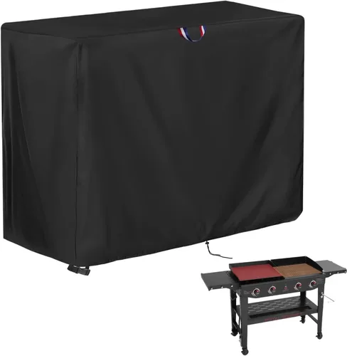 Miniatura 25 de Cubierta de parrilla de 48 pulgadas para parrilla Blackstone, cubiertas impermeables para exteriores para parrilla superior plana, cubierta
