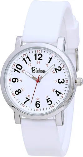 Blekon Reloj de enfermera original para profesionales médicos y estudiantes Varios colores de fregación esfera de fácil lectura hora militar con