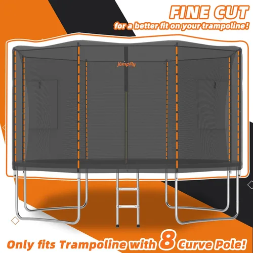 Miniatura 6 de jumpfly Carpa para Trampolín de 12 Pies para Niños, Compatible con Trampolín Redondo de 8 Postes Rectos, Cubierta de Sombra para Trampolín con Luz