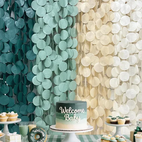Miniatura 18 de Decoración para fiestas: telón de fondo amarillo degradado y papel de seda para cumpleaños, baby shower y más