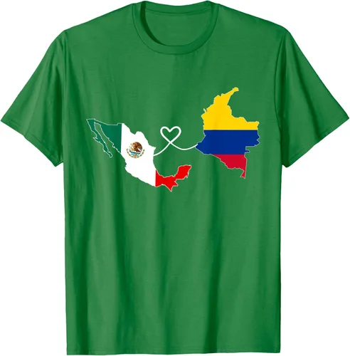Miniatura 5 de Camiseta Half Colombian Half Mexican Flag Map DNA Mexico Colombia