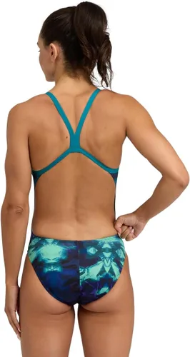 Miniatura 2 de Arena Traje de baño Performance Hero Camo Challenge Back para mujer