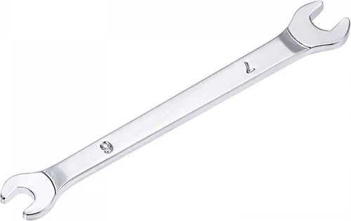 uxcell Llave fina de extremo abierto, espejo métrico de 0.236 in x 0.276 in, acero de alto carbono, para mantenimiento doméstico y reparaciones