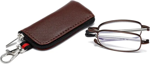 Miniatura 12 de Gafas de lectura plegables para hombres y mujeres, llavero compacto para lectores con luz azul, anteojos portátiles de bolsillo