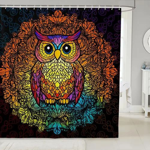 Miniatura 6 de Cortina de ducha con diseño de calavera de azúcar para niños y niñas, cortina de baño con rosas y rosas, decoración de habitación femenina
