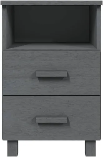 Miniatura 4 de Armario de noche con 2 cajones y 1 compartimento abierto, mesita de noche de madera, mesa auxiliar organizadora de almacenamiento para muebles