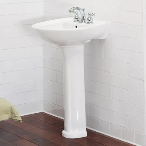 Miniatura 3 de American Standard 0236111.020 Cadet Pedestal superior y pierna con agujero central solamente, color blanco