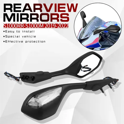 Miniatura 2 de Worldmotop - Espejo retrovisor lateral ajustable para motocicleta, compatible con BMW S1000RR S1000 RR S1000M 2018-2022 M1000RR 2021-2022 2021-2022