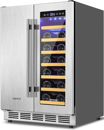 Miniatura 10 de ORYMUSE Refrigerador de bebidas de 20 pulgadas, refrigerador de bebidas para 145 latas con puerta de vidrio, enfriador de cerveza debajo