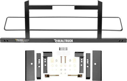 Kit de hardware RealTruck BACKRACK para uso con tapa de remolque de perfil bajo, negro, sin perforación | 40120 | Compatible con Chevrolet/GMC
