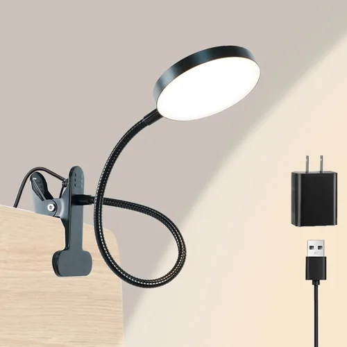 Miniatura 9 de LiFMIRA Lámpara de Cama con Clip de Luz 8W 66 LED Luz de Lectura para Cama, 5 Colores 10 Niveles de Brillo Regulable, Lámpara de Lectura de Metal