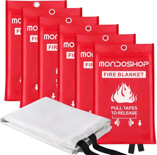 Miniatura 11 de Mondoshop Manta Ignífuga de Silicona para el Hogar - 40"x40" Mantas de Emergencia contra Incendios para Cocina, Mantas Ignífugas para Automóvil