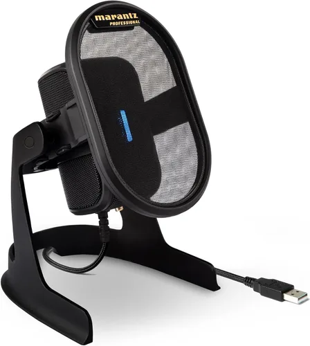 Miniatura 9 de Marantz Professional MPM-1000U - Micrófono de condensador USB para juegos, streaming y podcasting - Interfaz de audio incorporada, soporte