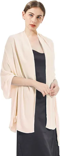 Miniatura 4 de RonFoxi Chiffon Shawl Wraps Scarves for Formal Evening Party Dress, Bride Bridesmaid Shawl for Wedding