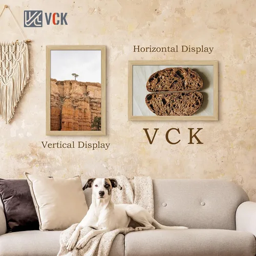 Miniatura 376 de VCK Marcos para póster de madera maciza de 22.375 x 34 pulgadas, marco de fotos A1 negro con montaje en pared, paquete de 3
