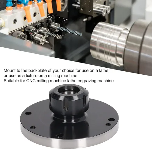 Miniatura 5 de Portabrocas de sujeción de trabajo 7 agujeros ER32 D125 Acero al carbono Collet Chuck Accesorio para fresadora CNC Herramienta