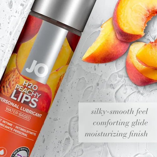 Miniatura 6 de JO H₂O Lubricante con sabor a durazno – Lubricante personal comestible a base de agua, labios de durazno sin azúcar, 4 onzas líquidas