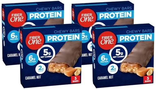 Miniatura 12 de Barras proteínicas masticables Fiber One, nuez de caramelo, aperitivos proteínicos, 1.17 oz, 5