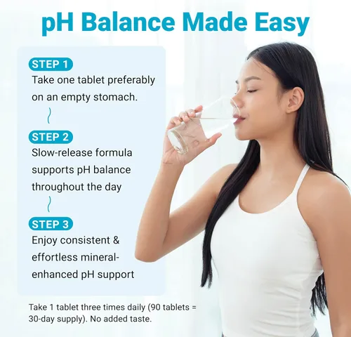 Miniatura 5 de Alkalife Tabletas de equilibrio de pH, 1 paquete, soporte mineral alcalino sin botellas, recubierto entérico para una máxima absorción, bicarbonato