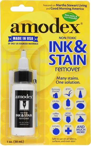 Miniatura 5 de Amodex Removedor de manchas y tinta para ropa, cuero y piel - Elimina tinta, esferográfica, rotulador, grasa y más, funciona en manchas incrustadas