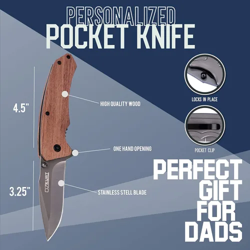 Miniatura 5 de Regalos para hombres, cuchillo de bolsillo personalizado para hombres, icono grabado, nombre y texto, 36 iconos y 20 fuentes, regalos para papá
