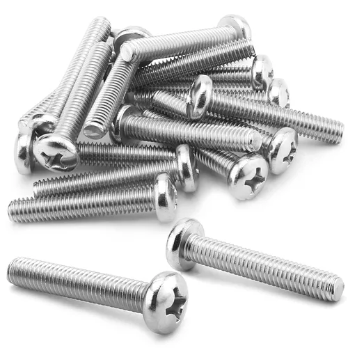 Miniatura 21 de MroMax 5 tornillos de máquina Phillips de cabeza plana M8 x 0.984 in, acero inoxidable 304 18-8, rosca completa, tornillos de cabeza cruzada gris