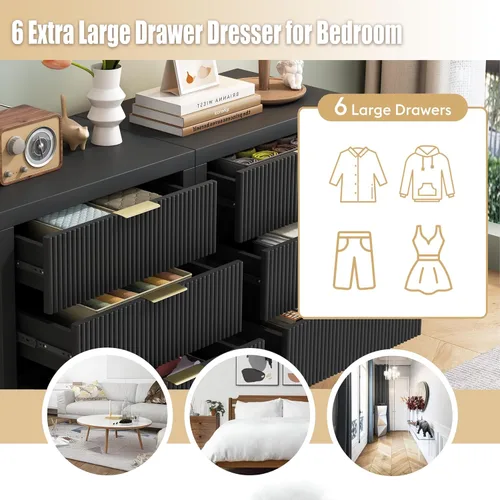 Miniatura 4 de Mesita de noche con almacenamiento, mesitas de noche de madera estilo granja con 3 cajones, mesita de noche estilo bohemio alta para dormitorio