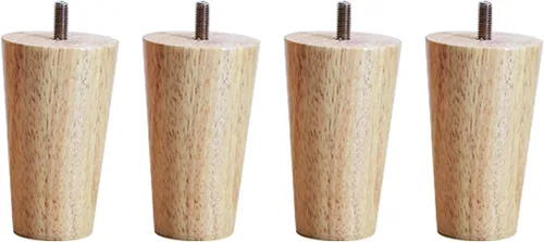 Patas cónicas de madera maciza, patas de mesa de centro con rosca M8, patas de mesa de café, patas de sofá de bricolaje, patas de soporte de