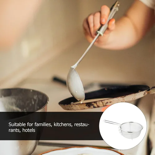 Miniatura 8 de DOITOOL Cesta de acero inoxidable para freír cesta redonda de malla de alambre con mango plegable para freír cocina
