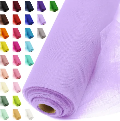 Miniatura 54 de Rollos de tela de tul, 54 pulgadas por 10 yardas (30 pies), cinta de tul para decoración de fiestas de boda, rollo de tela transparente en bobina