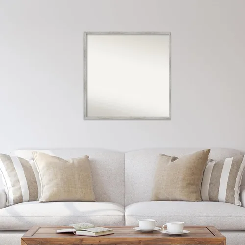 Miniatura 1085 de Amanti Art Espejo de baño blanco para sobre el fregadero, 32 x 45 pulgadas, espejo de tocador rectangular blanco esbelto, marco de madera moderno