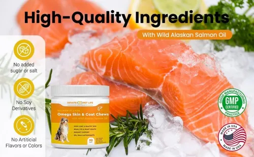 Miniatura 7 de Sabor a salmón, Omega Skin & Coat Soft Chews con aceite de salmón salvaje de Alaska