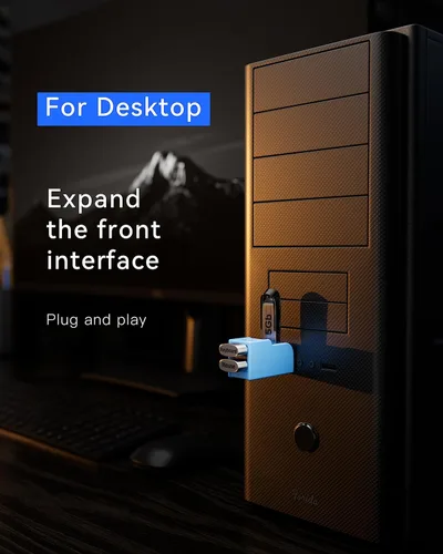 Miniatura 4 de Adaptador USB 3.0 de 3 Puertos, Hub USB con 1 Puerto USB 3.0 y 2 Puertos USB 2.0, Divisor de Puerto USB Portátil para Teclado, Disco Duro Móvil, Azul