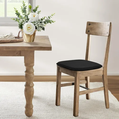 Miniatura 6 de Shinnwa Paquete de 2 cojines antideslizantes para sillas de comedor, cojines de asiento de cocina en forma de U, juego de 2, 15 x 16 pulgadas