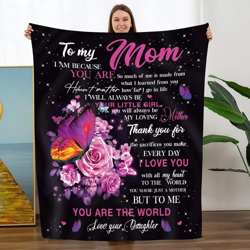 Miniatura 9 de TURMTF Manta de franela personalizada para regalo para hija de Papá, para navidad, cumpleaños, mantas suaves para hija, sofá, cama, manta curativa
