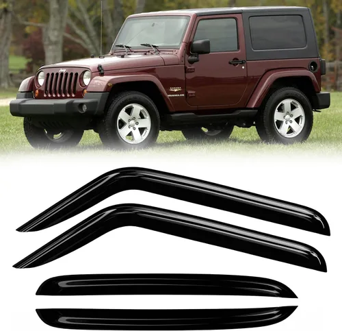 Miniatura 24 de Protectores de lluvia de ventana para Ford F150 SuperCab 2004-2014 2 piezas deflector de ventana para 09-14 F-150 con 2 puertas delanteras