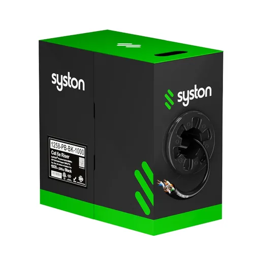 Miniatura 22 de Syston Cable Technology Cable de Internet Ethernet Cat6e – 10 pies, 600 MHz 23AWG de alambre de cobre sólido desnudo apto