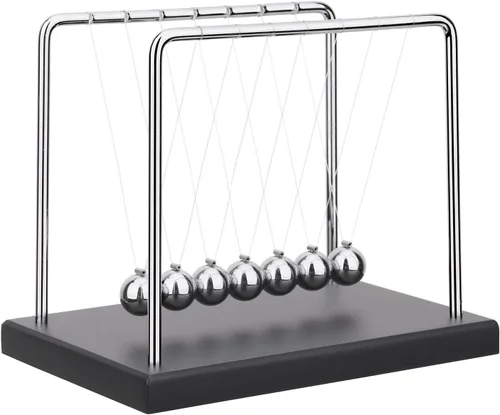 QLKUNLA Newtons Cradle - Bolas de equilibrio de ciencia y física, juguete de movimiento cinético para decoración de escritorio, para el hogar y la