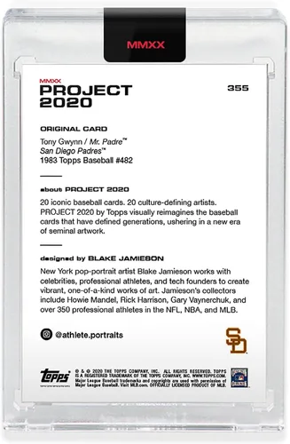 Miniatura 2 de Topps Proyecto 2020 Tarjeta 355-1983 Tony Gwynn de Blake Jamieson