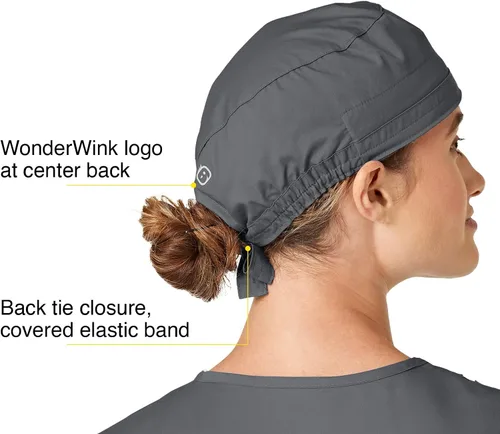 Miniatura 4 de WonderWink Men's Tie Back Scrub Cap