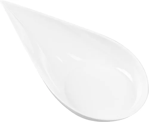 Miniatura 10 de Restaurantware Cucharas de lágrima de 4 x 2 pulgadas, 20 cucharas de aperitivo – Cucharas desechables de plástico blanco con sangría para bodas